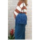 Secchiello in Pelle Scamosciata Blu Denim Texas Secchiello in Pelle Scamosciata Blu Denim Texas