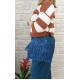 Secchiello in Pelle Scamosciata Blu Denim Texas Secchiello in Pelle Scamosciata Blu Denim Texas